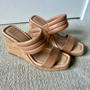 INC International Concepts Women's Brown Wedge Sandals